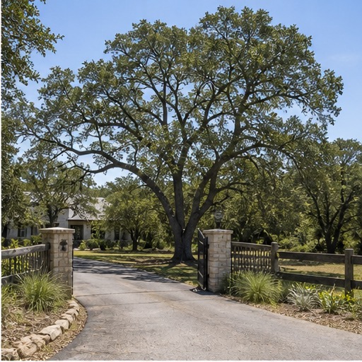 Tree trimming work on a residential property