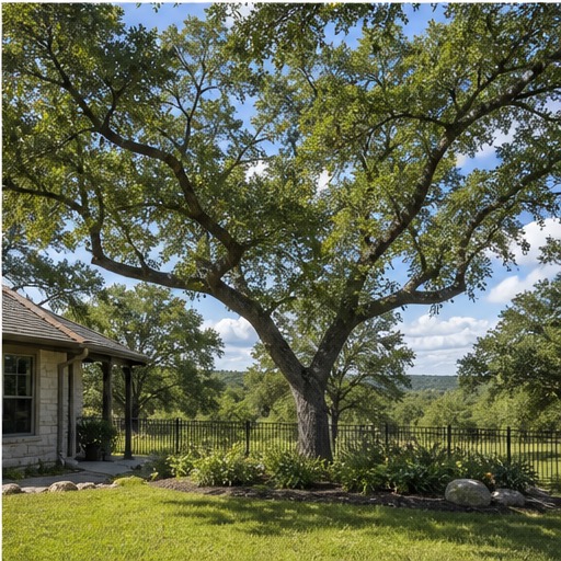 Tree trimming work on a residential property